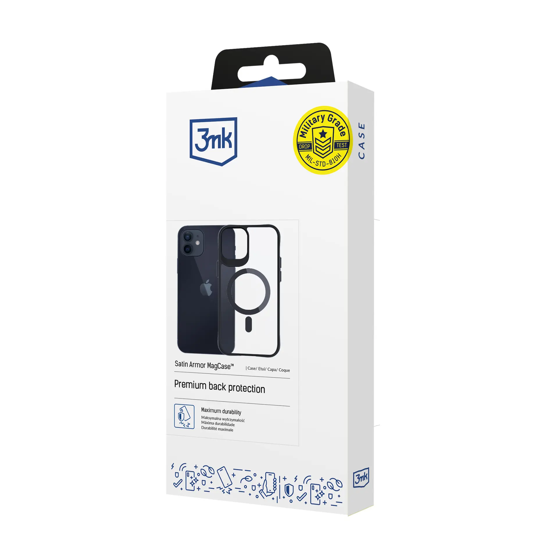 Etui 3mk Satin Armor MagCase do iPhone 12/12 Pro Czarny