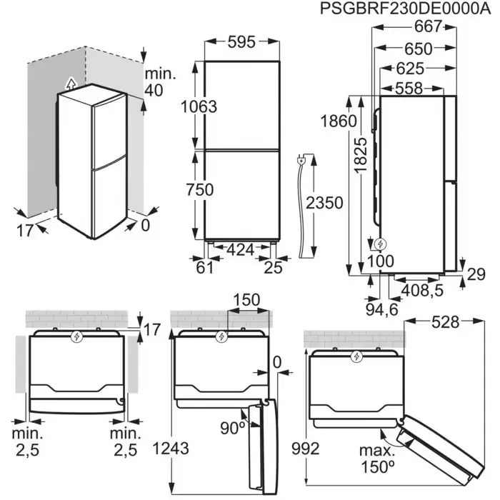 Lodówka Electrolux 600 LNT5ME32W1 Pełny No Frost 186cm Szuflada z kontrolą wilgotności Biały