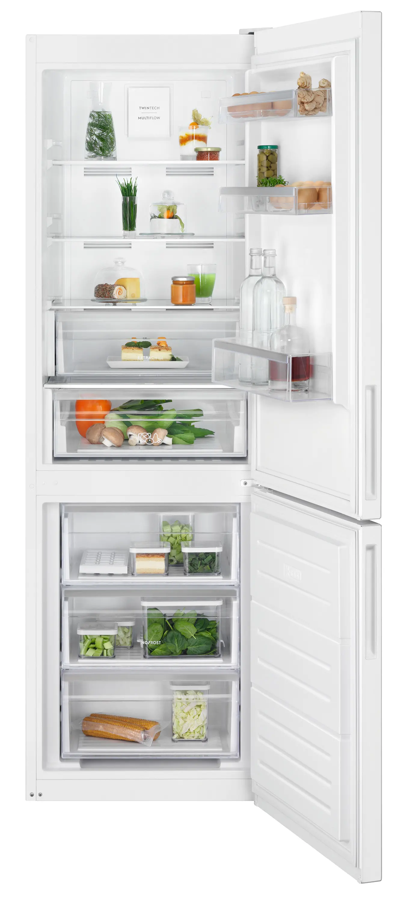 Lodówka Electrolux 600 LNT5ME32W1 Pełny No Frost 186cm Szuflada z kontrolą wilgotności Biały