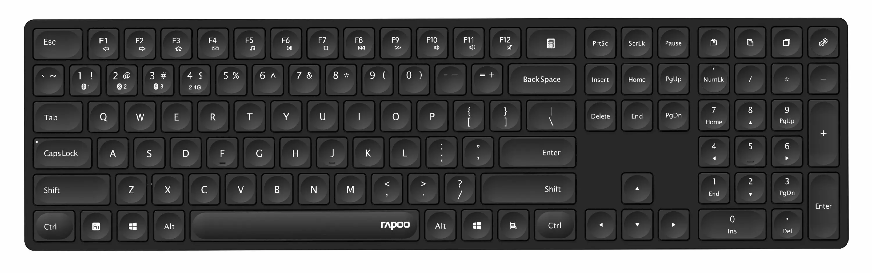 Klawiatura Rapoo E8020M Blade Czarny