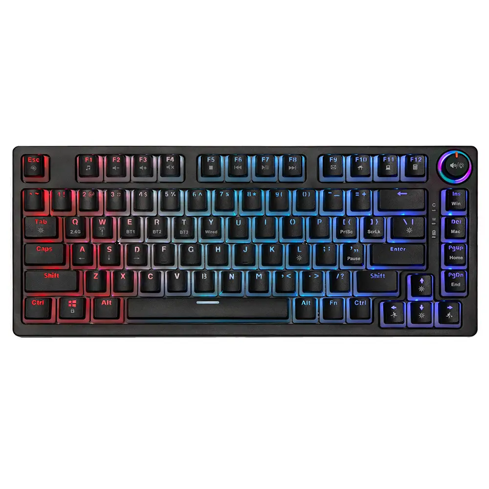 Klawiatura mechaniczna Savio Phenix Gateron Red Pro Pudding Czarny