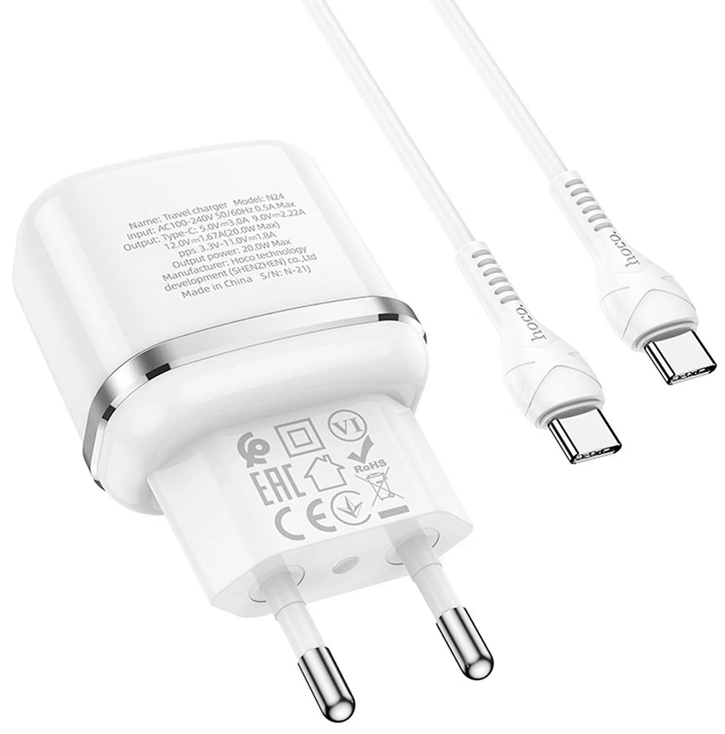 Ładowarka sieciowa Hoco N24 USB-C QC3.0 20W
