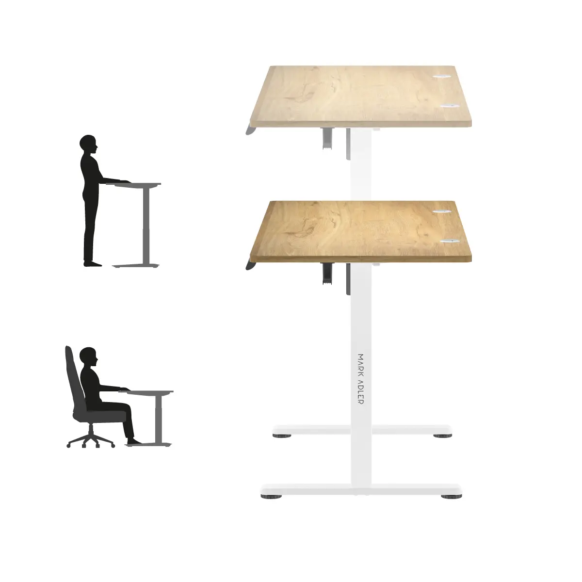 Biurko Mark Adler Leader 7.0 120cm Dzielony blat Brązowo-biały