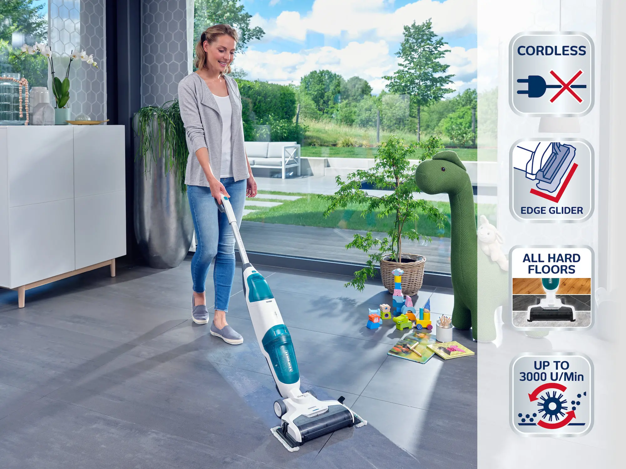 Odkurzacz Leifheit Regulus Aqua PowerVac Pro 26min Funkcja mycia