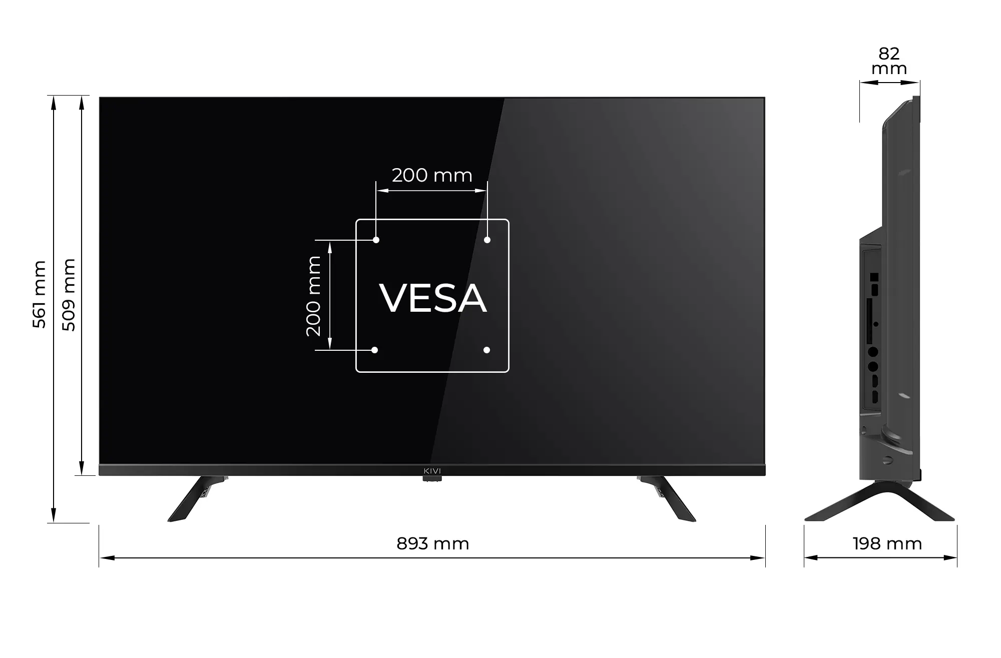 Telewizor KIVI 40F730QB 40" LED Full HD Android TV DVB-T2