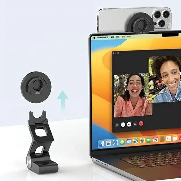 Uchwyt na telefon SODI 3w1 do iMaca MagSafe Biały