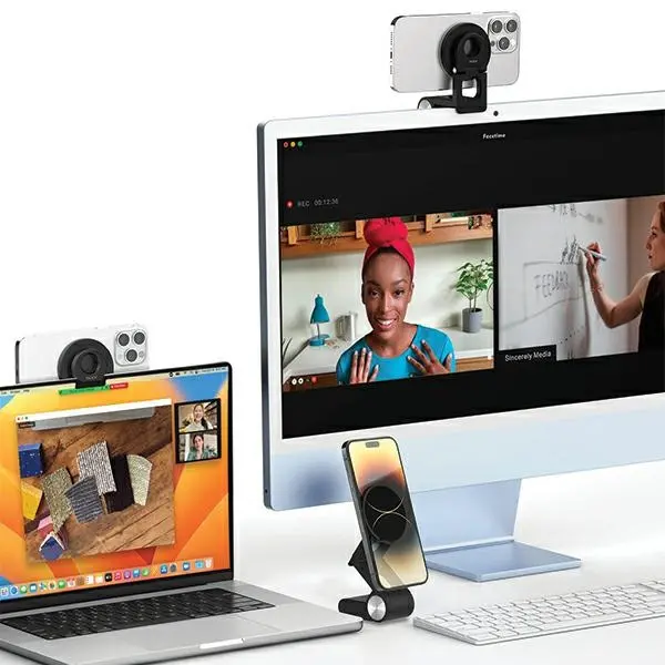 Uchwyt na telefon SODI 3w1 do iMaca MagSafe Biały