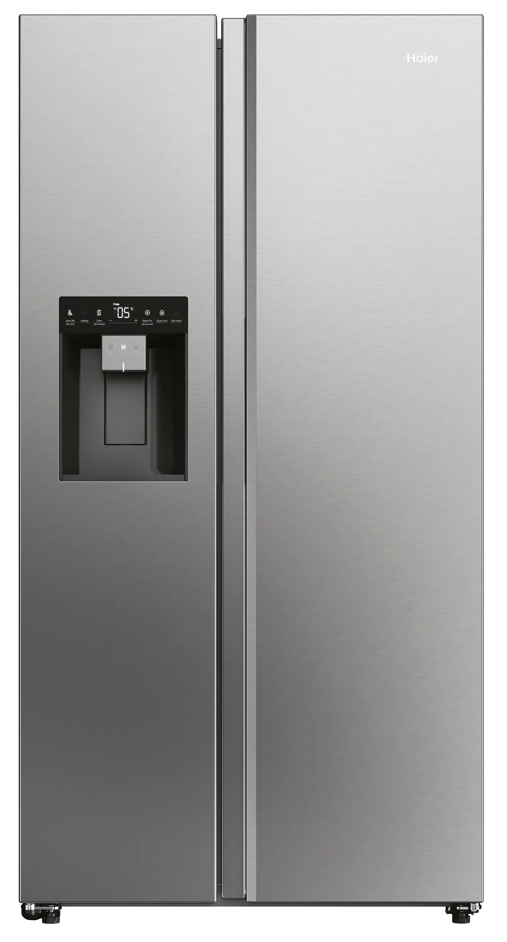 Haier Seria 7 SBS HSW79F18CIMM Funkcje AI Pełny No Frost 177,5cm Dystrybutor wody Zdalne sterowanie Platinum Inox