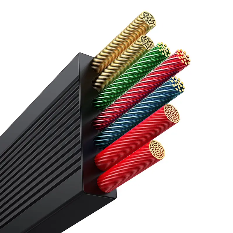 Kabel Baseus 3w1 Free2Draw USB do M+L+C 100W 1,1m Czarny