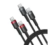 Kabel Baseus Cafule USB-C do USB-C 100W 1m 2szt Czerwono-czarny Szaro-czarny