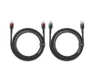 Kabel Baseus Cafule USB-C do USB-C 100W 1m 2szt Czerwono-czarny Szaro-czarny