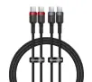 Kabel Baseus Cafule USB-C do USB-C 100W 1m 2szt Czerwono-czarny Szaro-czarny