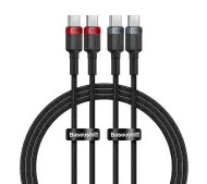 Baseus Cafule USB-C do USB-C 100W 1m 2szt Czerwono-czarny Szaro-czarny