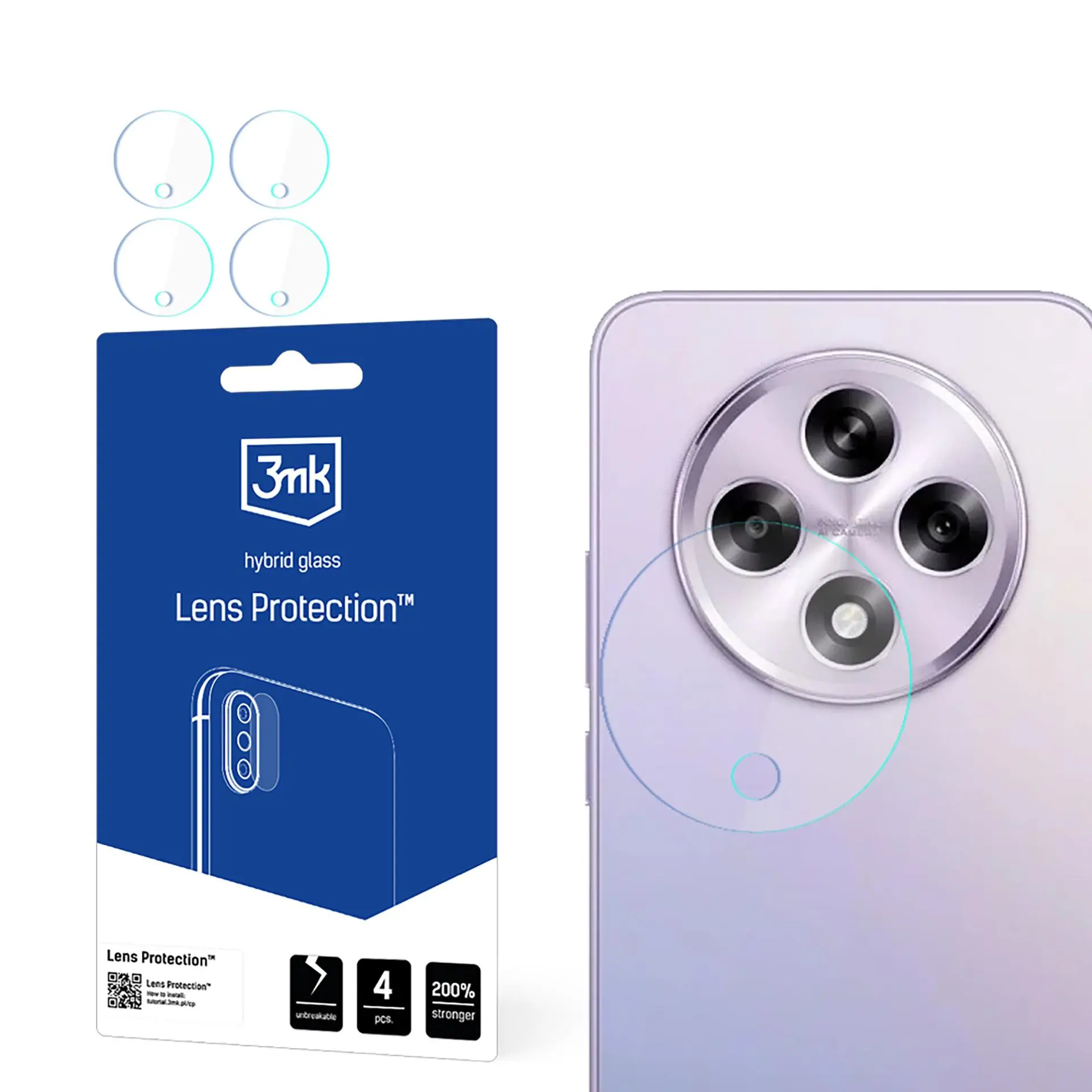 Szkło hybrydowe 3mk Lens Protection do Oppo A3 5G