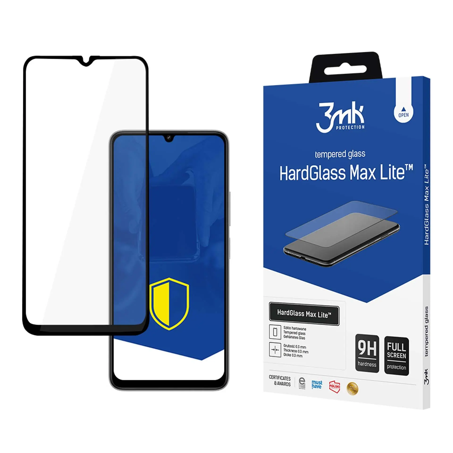 Szkło hartowane 3mk Hardglass Max Lite Black do Redmi 13C 5G