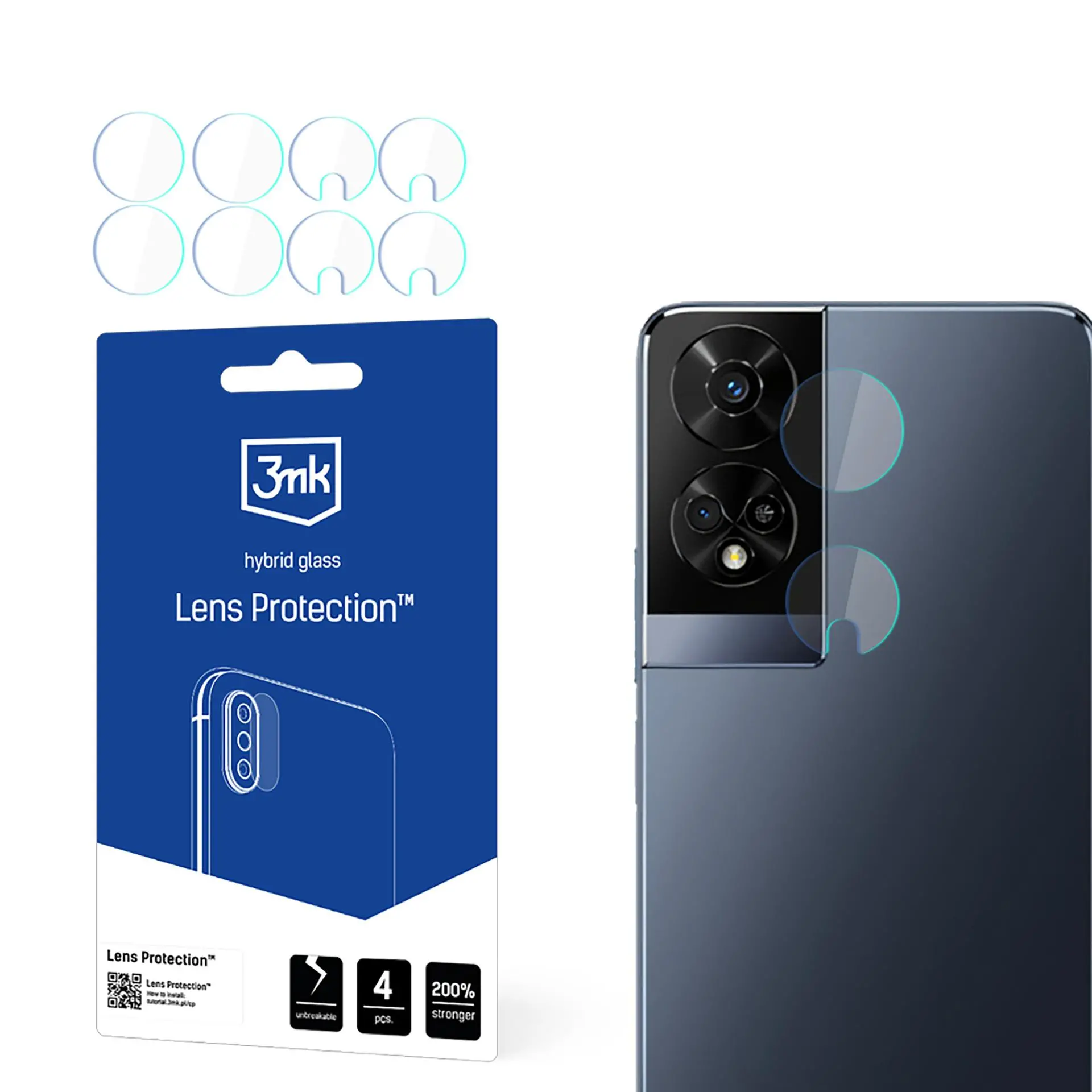 Szkło hybrydowe 3mk Lens Protection do TCL 50 Xe Nxtpaper