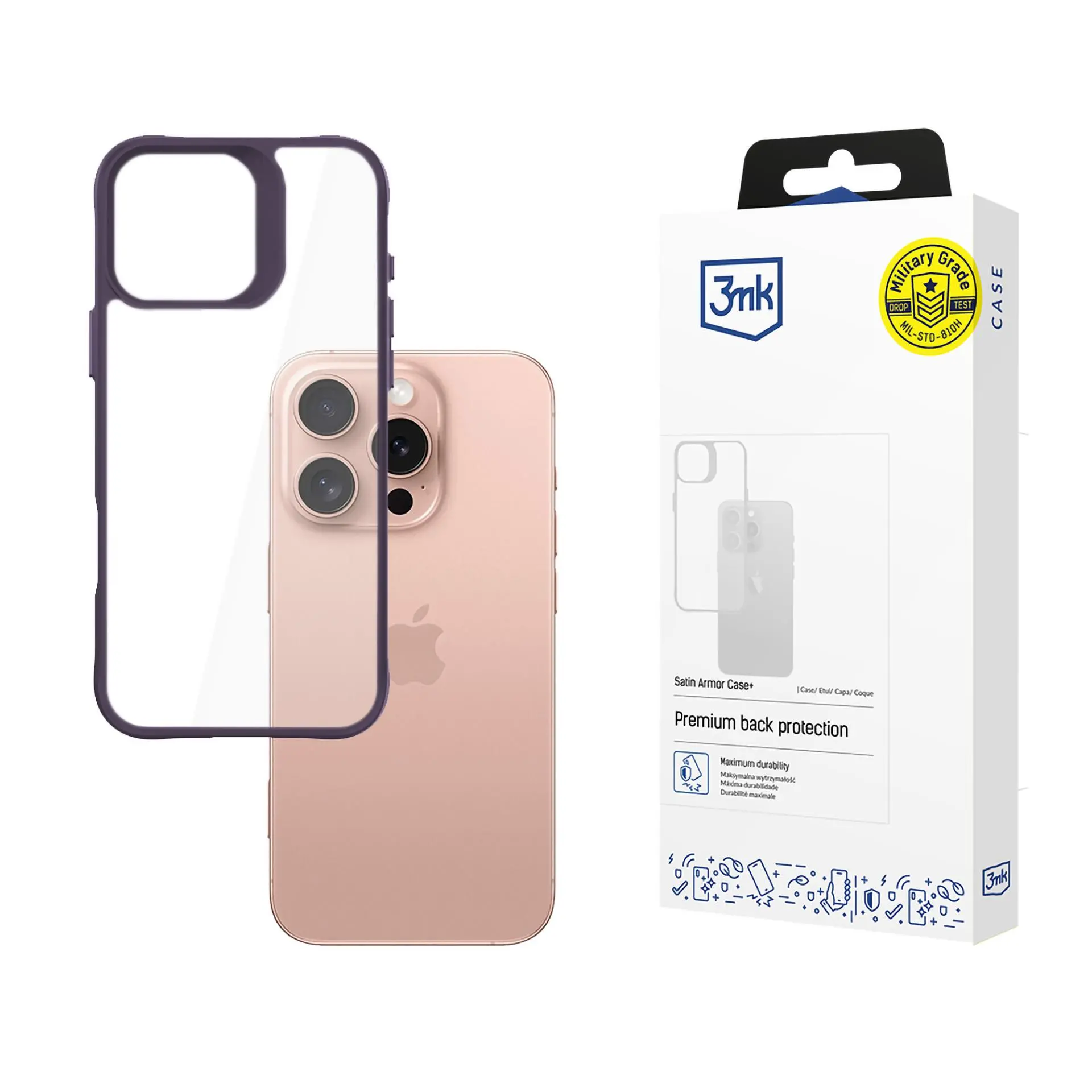 Etui 3mk Satin Armor Case+ do iPhone 16 Pro Przezroczysty