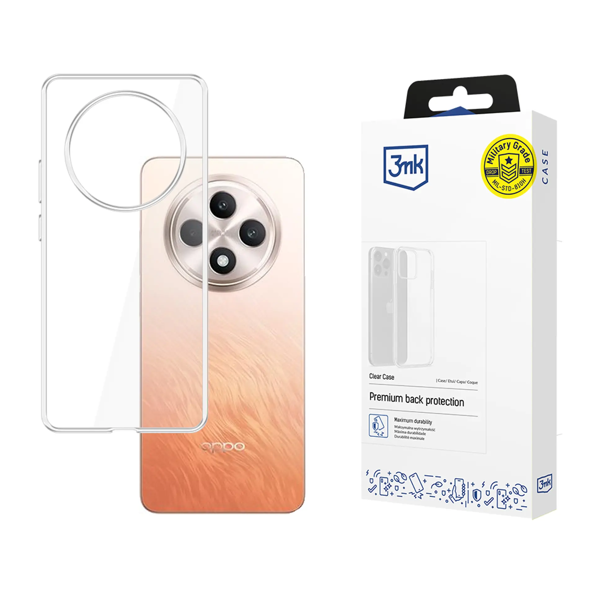 Etui 3mk Clear Case do OPPO Reno12 FS Przezroczysty