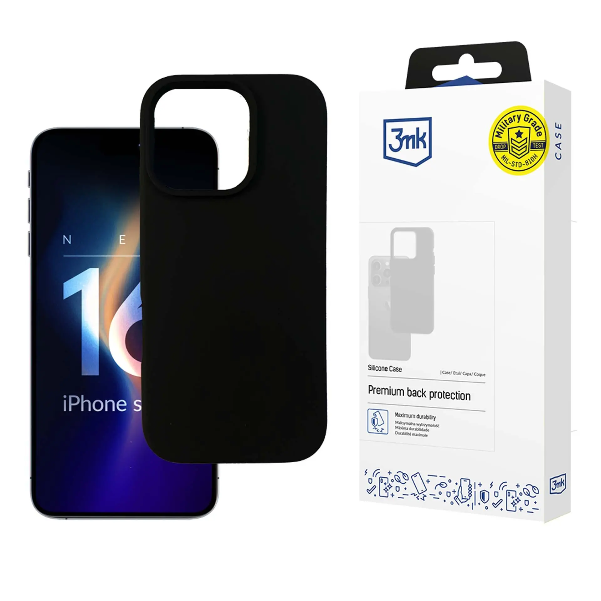Etui 3mk Silicone Case do iPhone 16 Pro Czarny