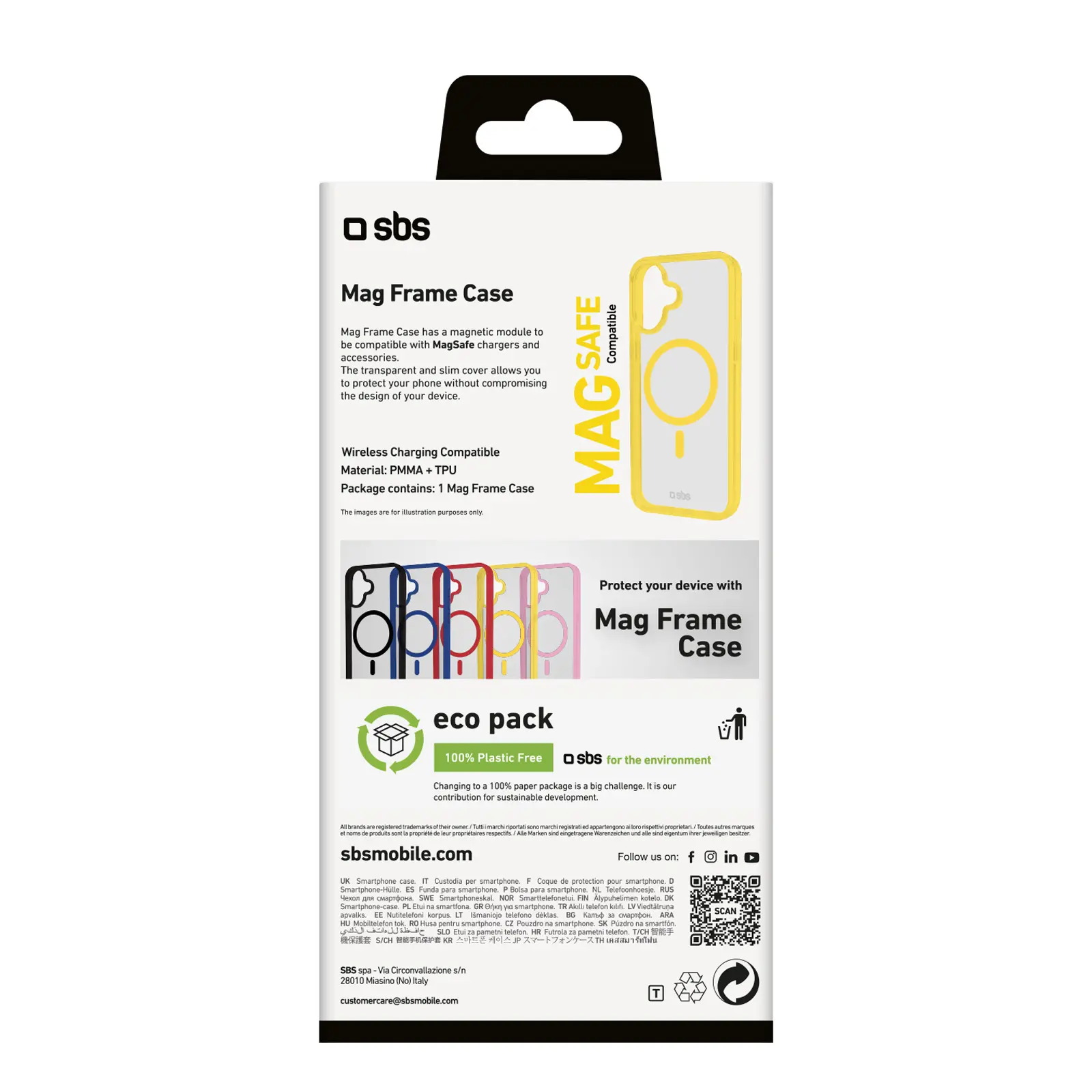 Etui SBS Mag Frame TEMAGCOLIP1661Y do iPhone 16 Żółty