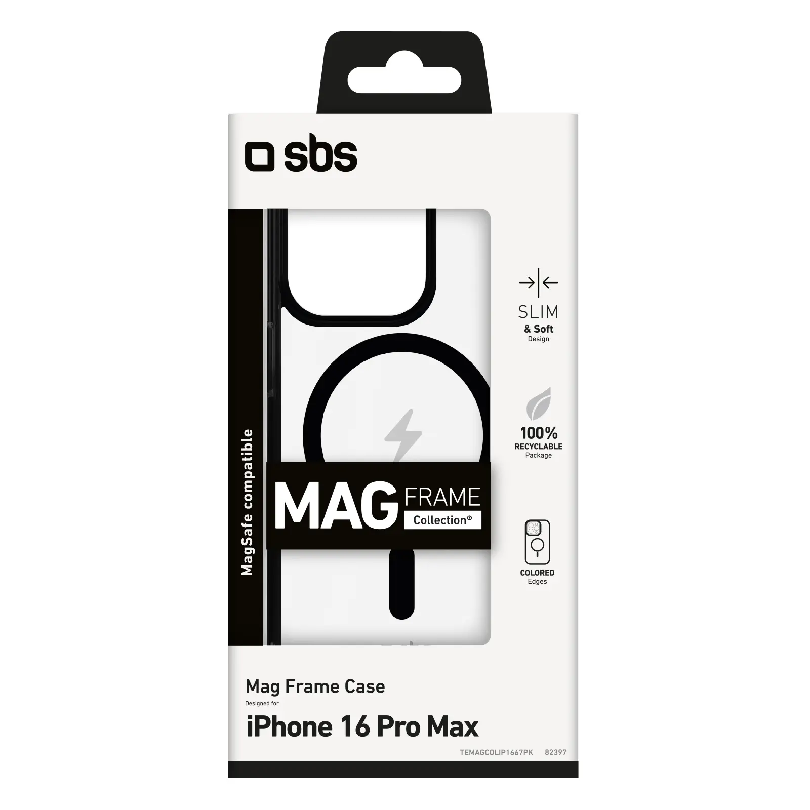 Etui SBS Mag Frame TEMAGCOLIP1667PK do iPhone 16 Pro Max Czarny