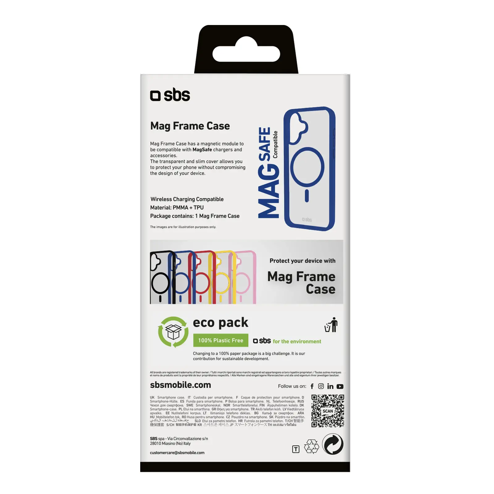 Etui SBS Mag Frame TEMAGCOLIP1661B do iPhone 16 Niebieski