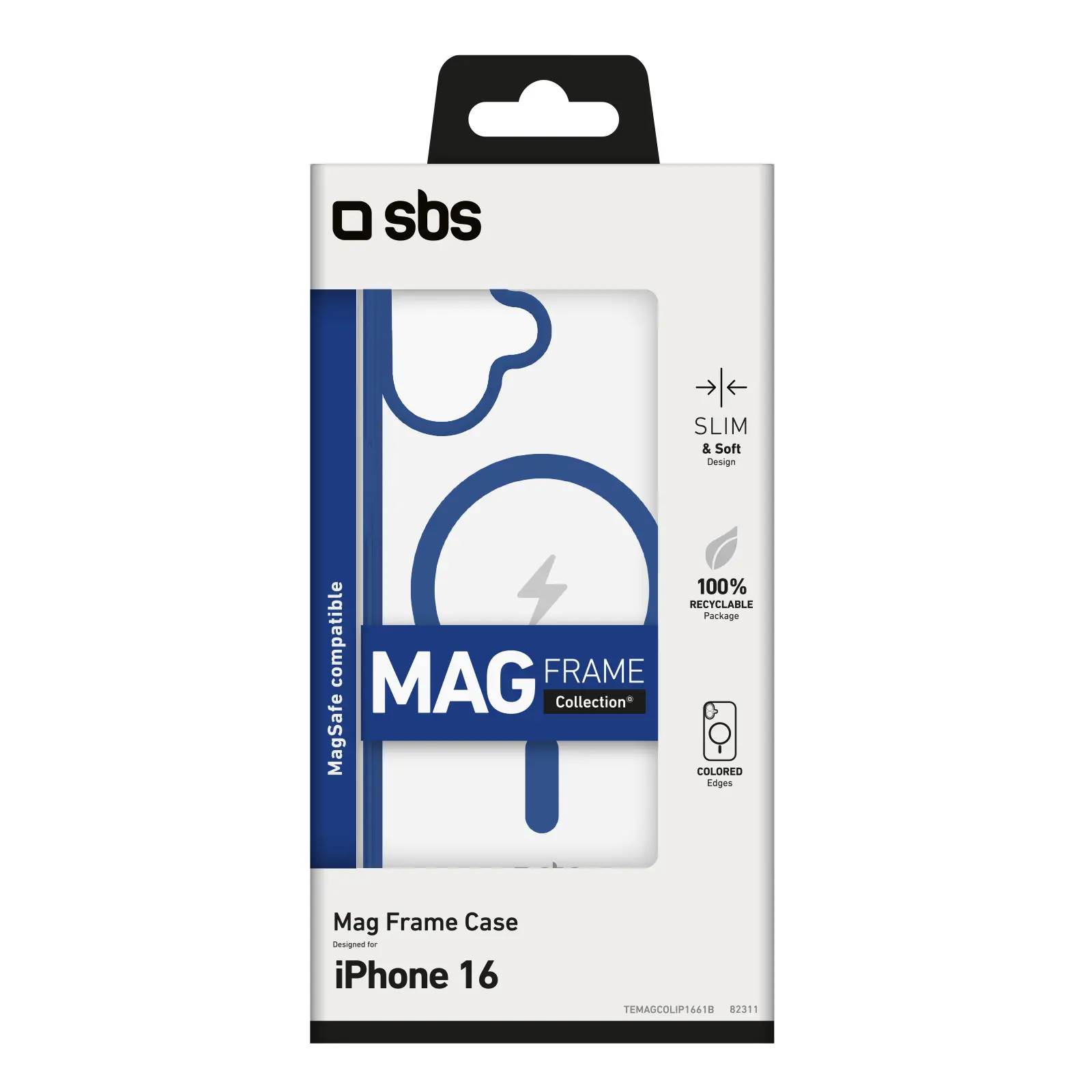Etui SBS Mag Frame TEMAGCOLIP1661B do iPhone 16 Niebieski