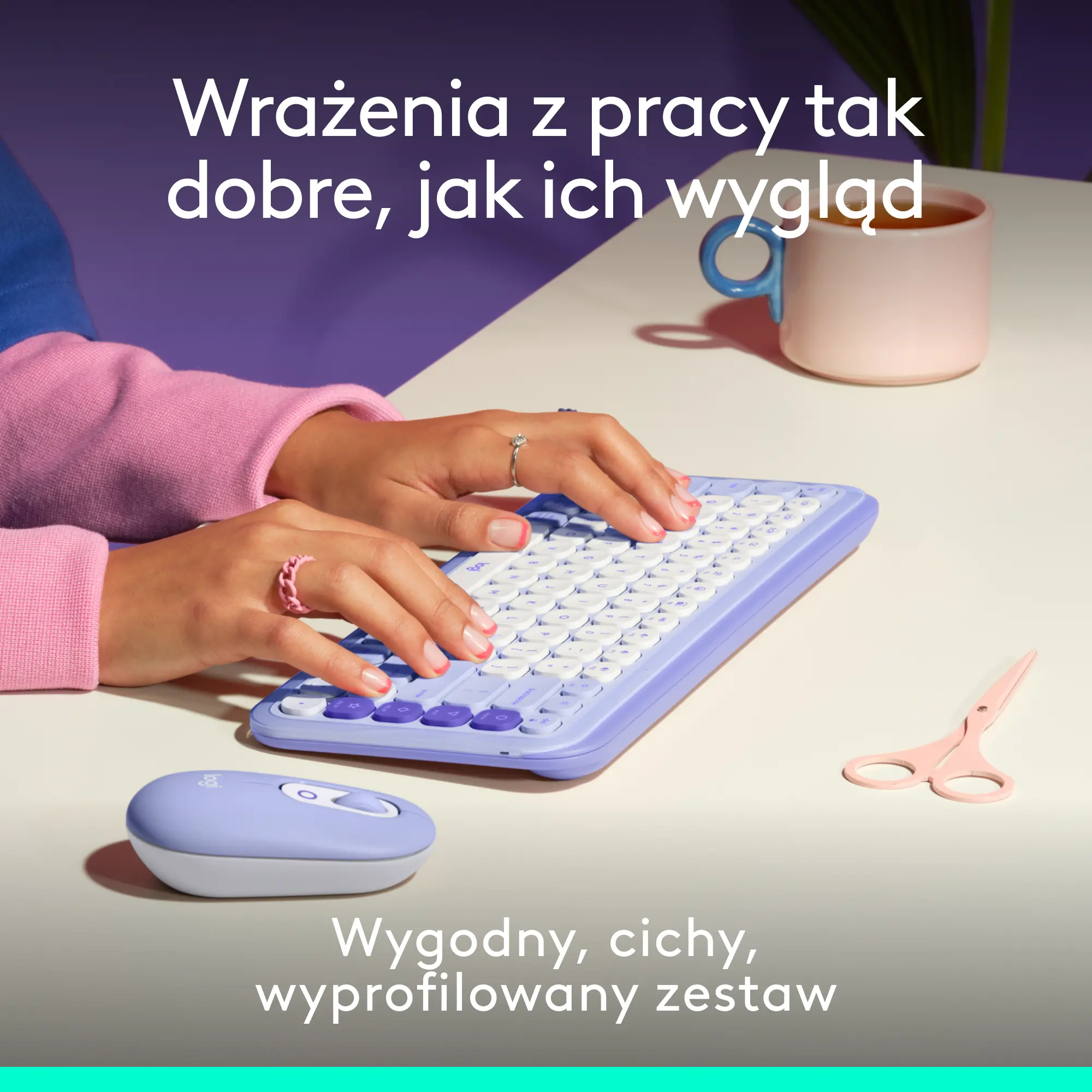 Zestaw Logitech POP Icon Combo Fioletowy