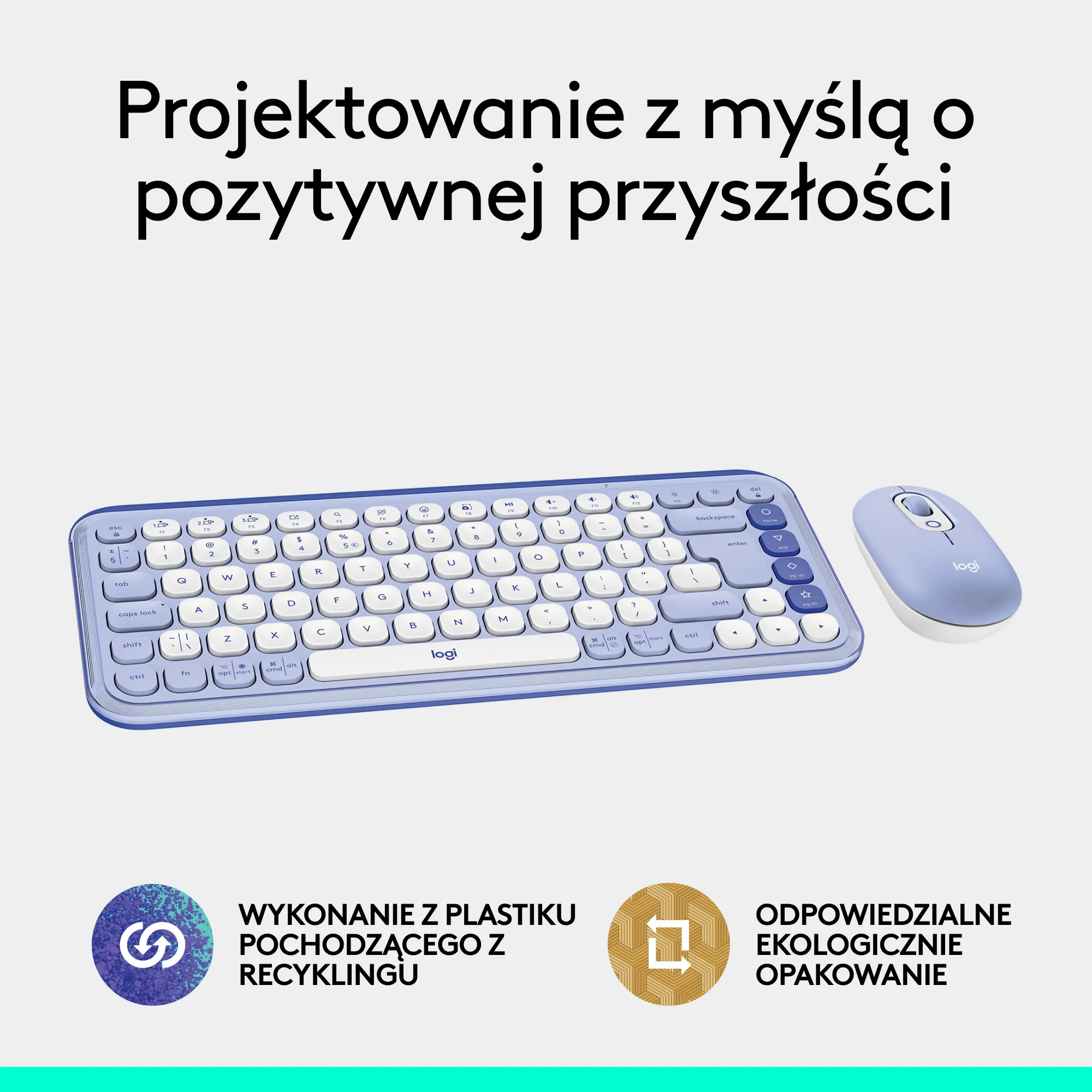 Zestaw Logitech POP Icon Combo Fioletowy