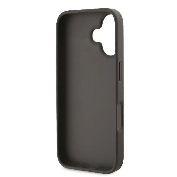 Etui Guess hardcase Leather 4G Triangle Strass iPhone 16 Brązowy