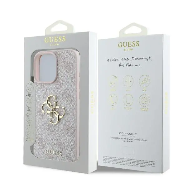 Etui Guess hardcase 4G Big Logo do iPhone 16 Pro Max Różowy
