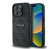 Guess 4G Ring Classic Logo MagSafe do iPhone 16 Pro Czarny