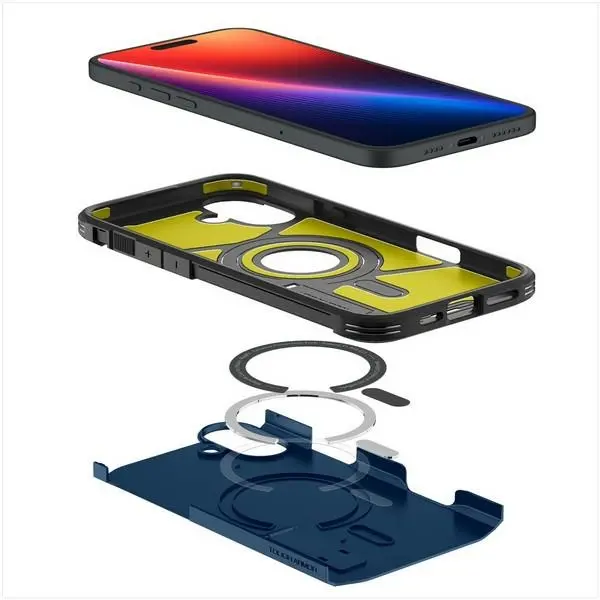 Etui Spigen Tough Armor MagSafe do iPhone 16 Granatowy