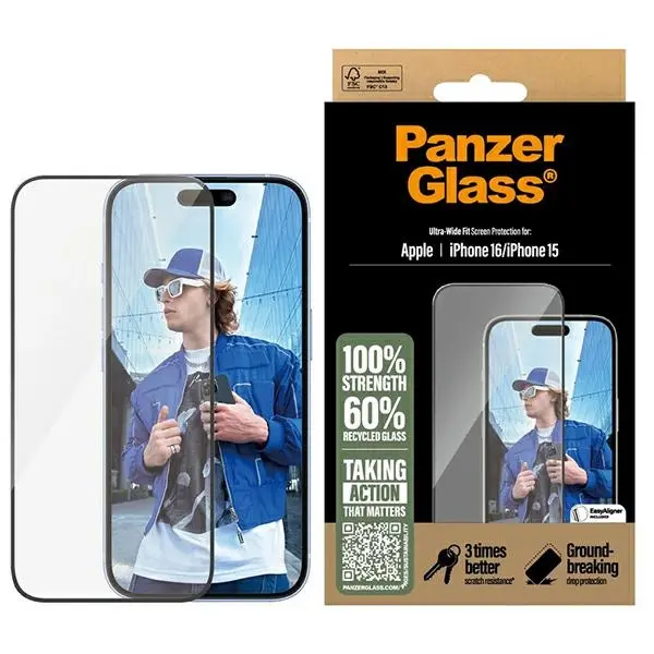 Szkło hartowane PanzerGlass Screen Protector do iPhone 16
