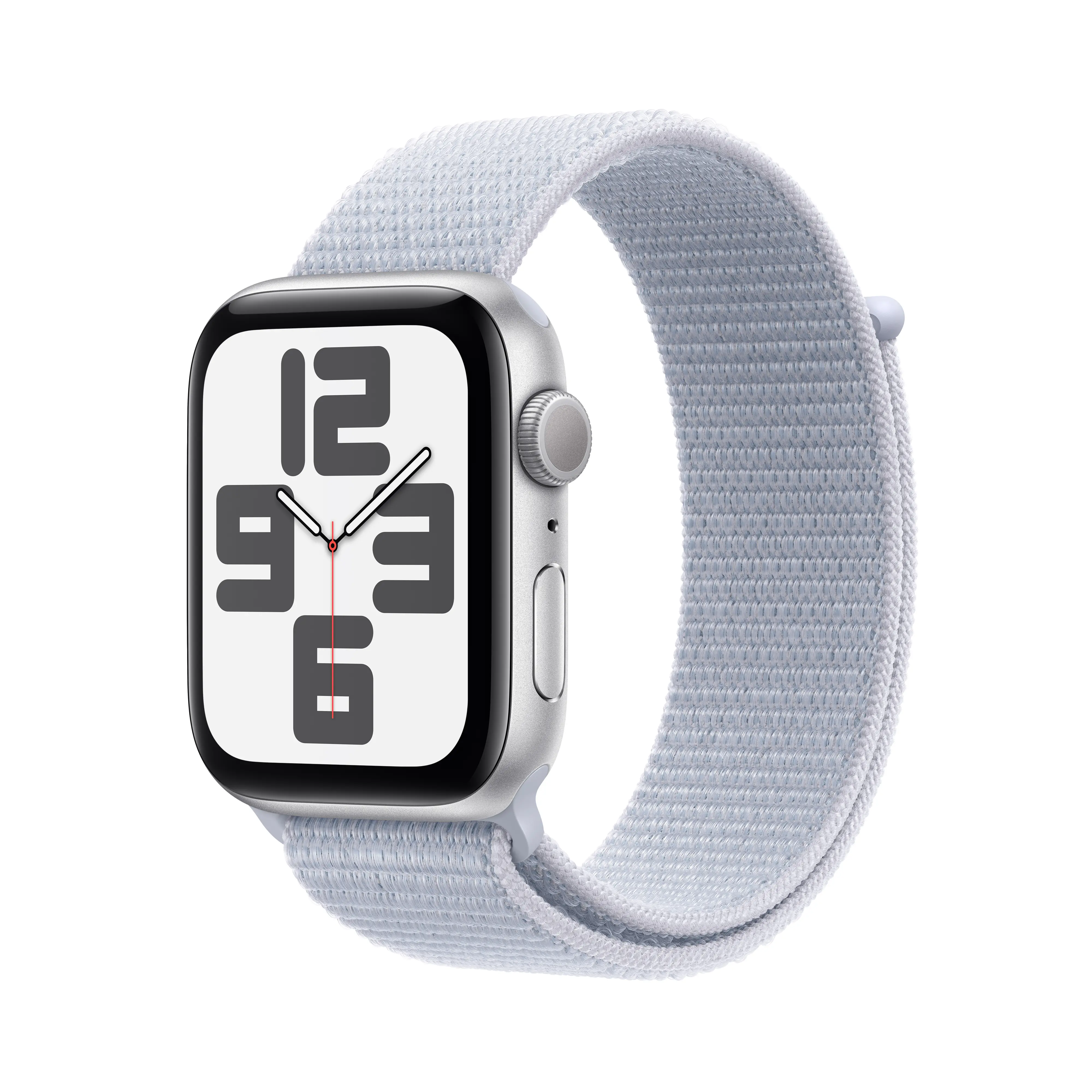 Apple Watch SE 2gen GPS koperta 44mm z aluminium Srebrny opaska sportowa Błękitny obłok