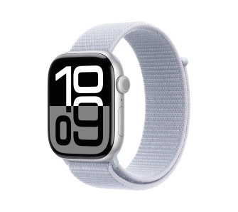 Apple Watch Series 10 GPS AI + Cellular AI koperta 46mm aluminium srebrny opaska sportowa błękitny obłok