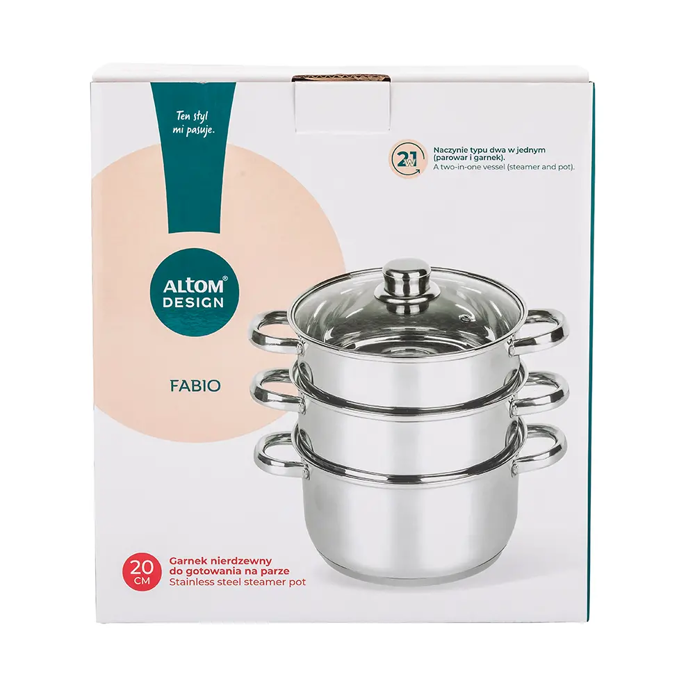 Garnek Altom Design Fabio 020400489 Indukcja Stal nierdzewna 2,6l