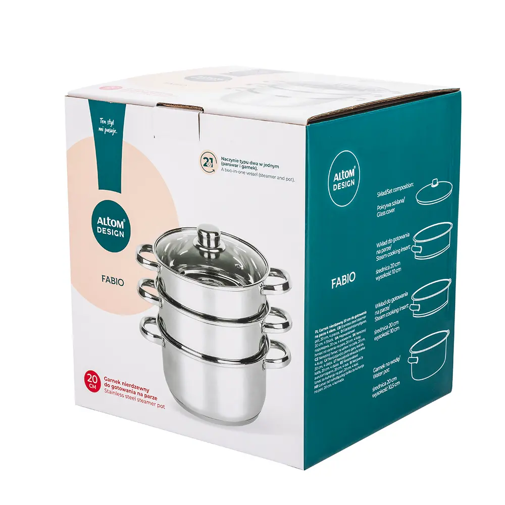 Garnek Altom Design Fabio 020400489 Indukcja Stal nierdzewna 2,6l