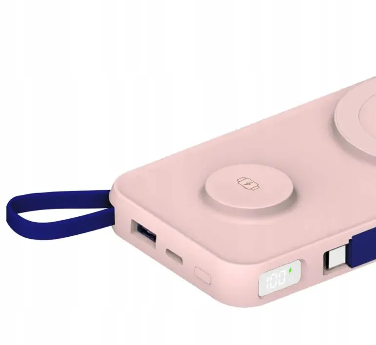 Powerbank 3mk PasteUP 10000mAh 22,5W MagSafe Qi Różowy