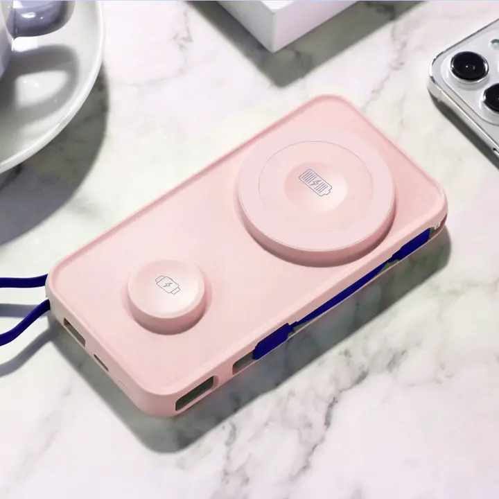 Powerbank 3mk PasteUP 10000mAh 22,5W MagSafe Qi Różowy