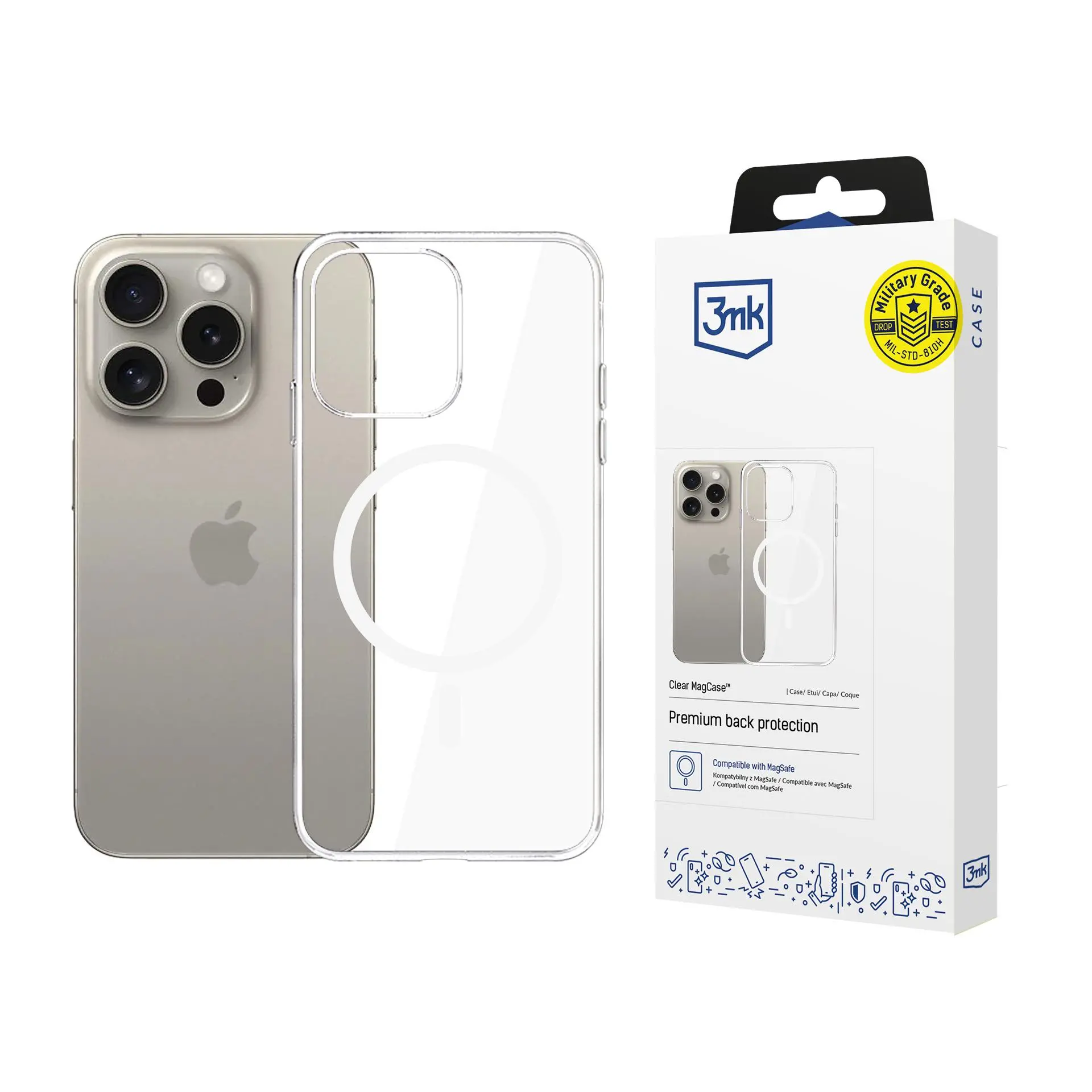 Etui 3mk Clear Magcase do iPhone 15 Pro Max Przezroczysty