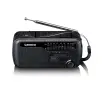 Radioodbiornik Lenco MCR-113BK Radio FM Ładowanie solarne, Ręczna korbą, Latarka i Powerbank Czarny