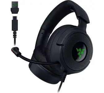 Słuchawki przewodowe z mikrofonem Razer Kraken V4 X Nauszne Czarny