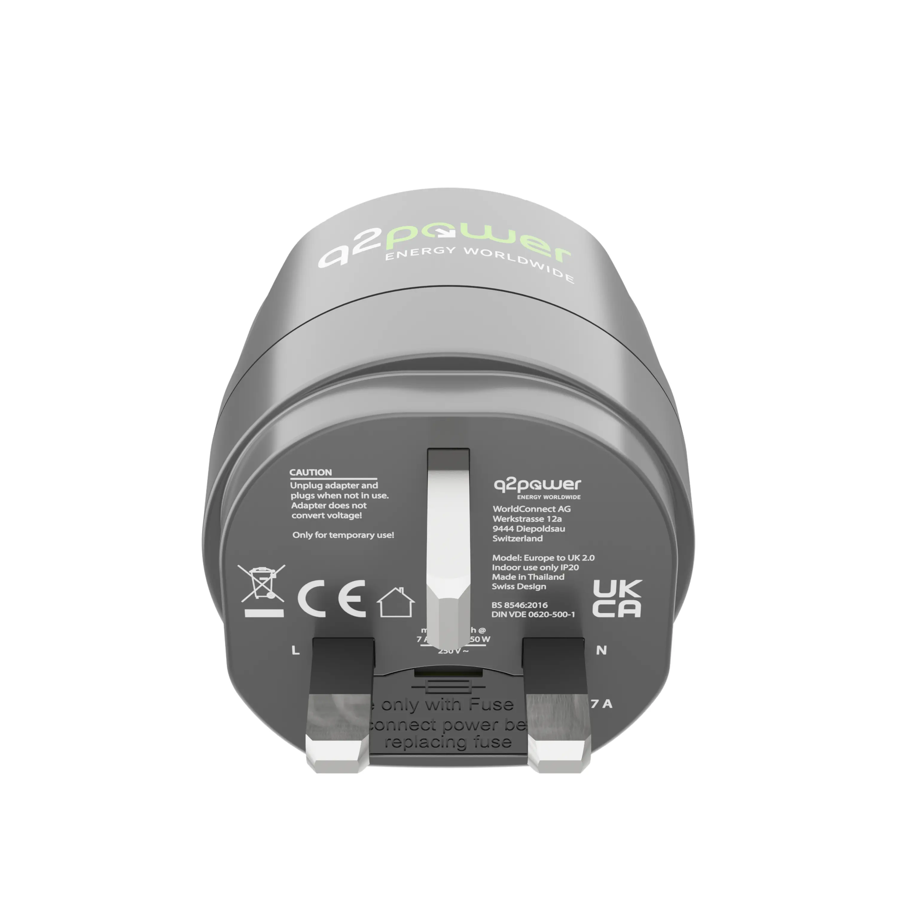 Adapter podróżny Q2 Power Q2-1.200100TH Europe to United Kingdom