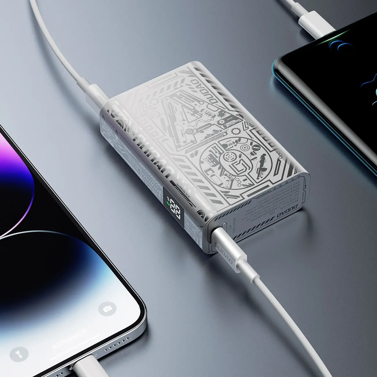 Powerbank Dudao K20 10000mAh 22,5W Srebrny