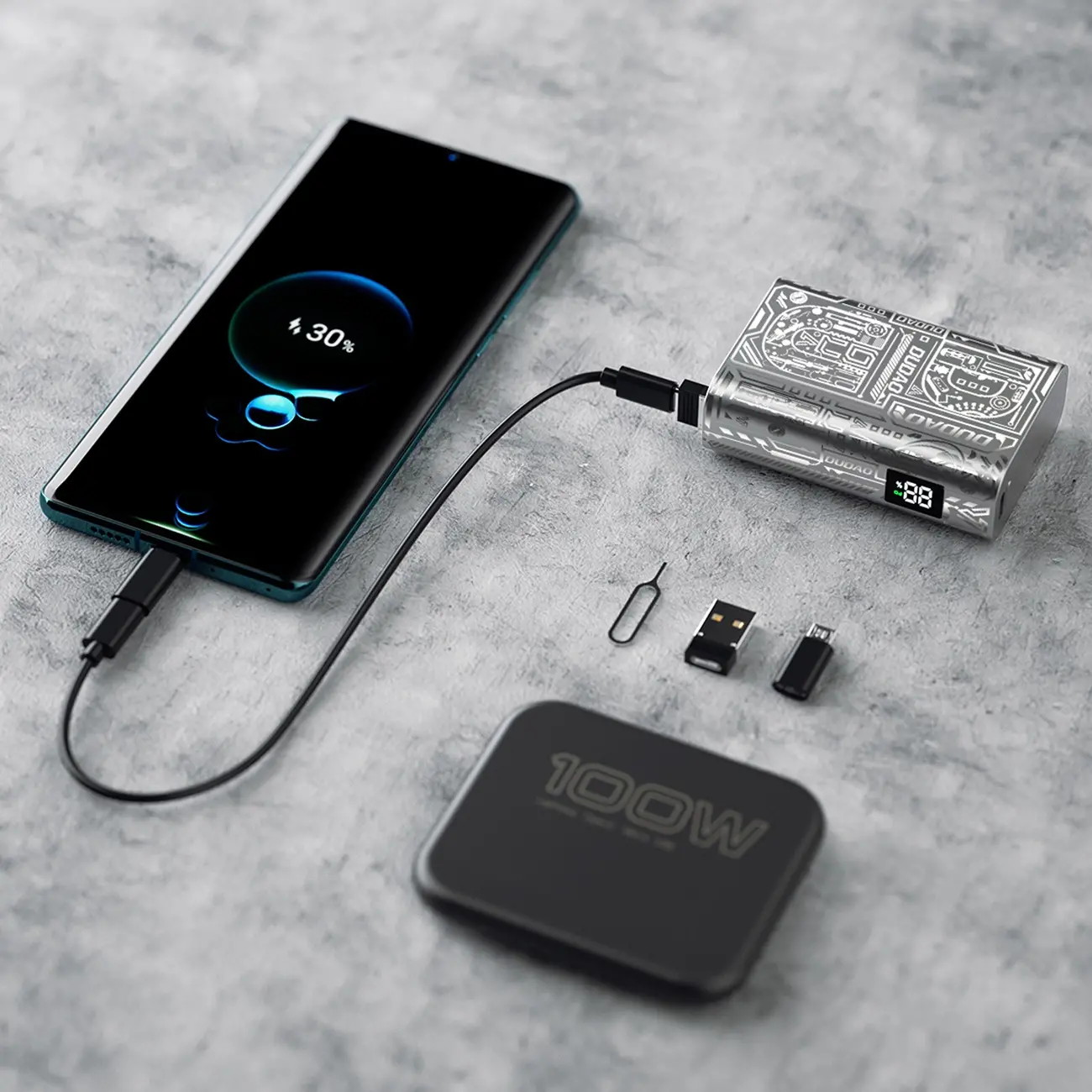 Powerbank Dudao K20 10000mAh 22,5W Srebrny