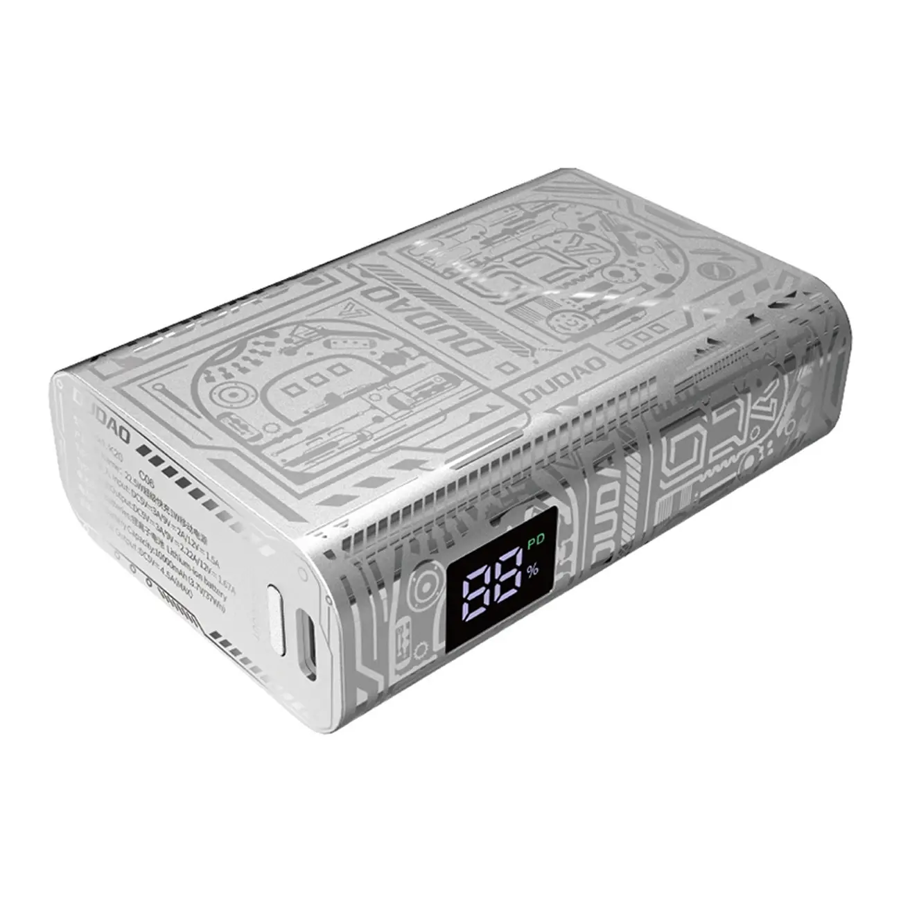 Powerbank Dudao K20 10000mAh 22,5W Srebrny