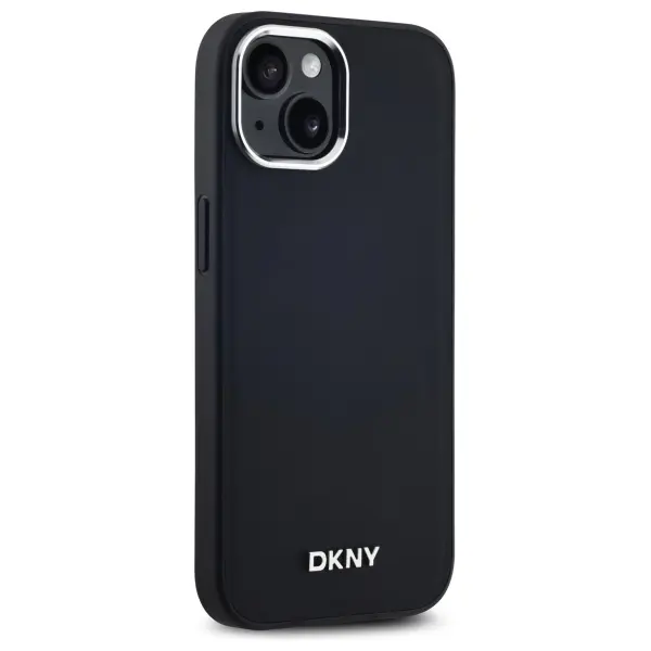 Etui DKNY Plain Logo MagSafe do iPhone 15 Czarny