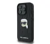 Etui Karl Lagerfeld Monogram Karl Head Pin do iPhone 16 Pro Max Czarny