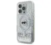 Etui Karl Lagerfeld Liquid Glitter Karl Head MagSafe do iPhone 16 Pro Max Przezroczysty
